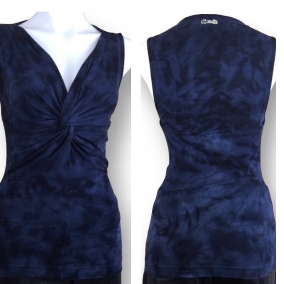 LACOSTE + MALANDRINO Twist Front Sleeveless Top Blouse Size S - Picture 3 of 9